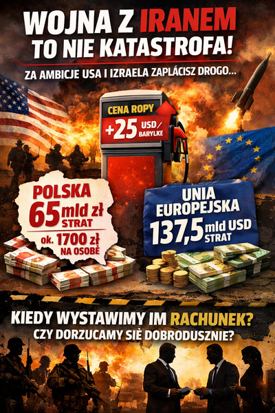 1700 zł w skali roku może zapłacić każdy mieszkaniec Polski za agresję USA!