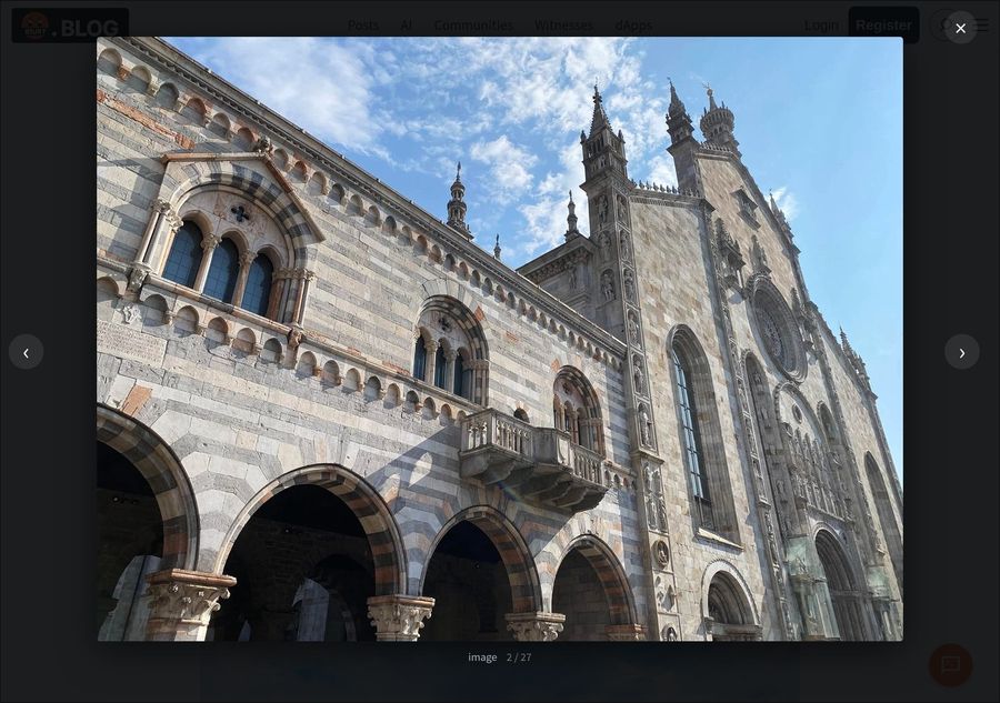 The new image viewer, with gallery arrows and image counter