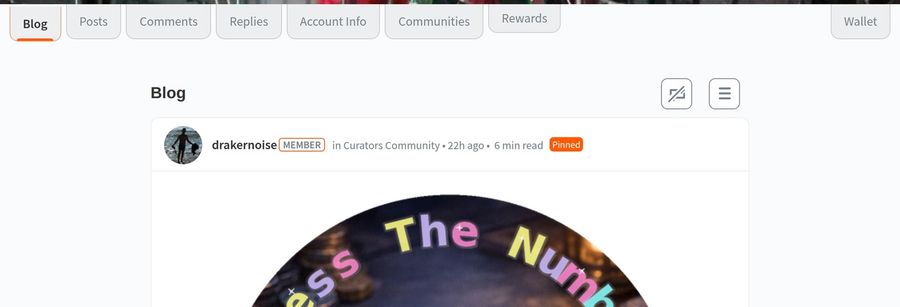 A community post pinned to the top of a blog