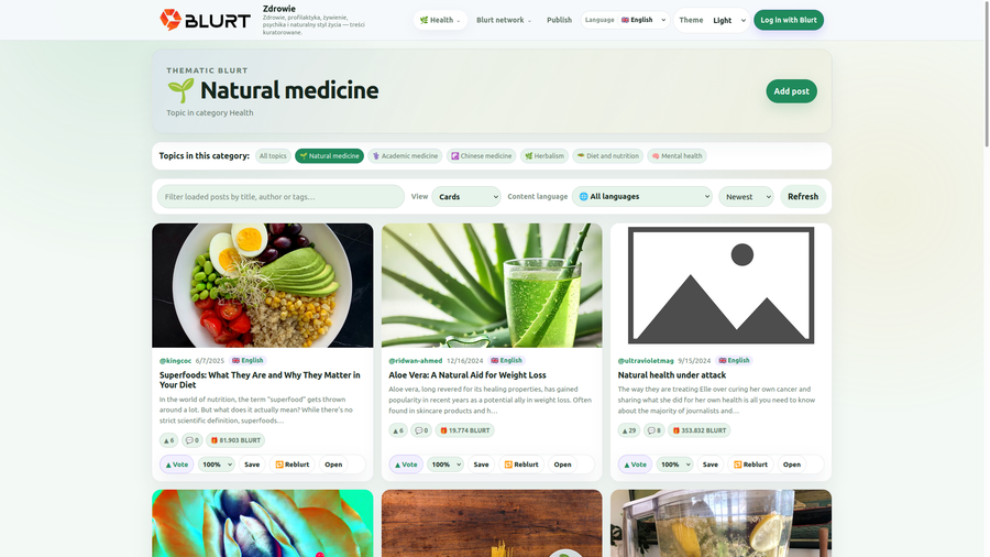 Blurt Focus — health and natural medicine